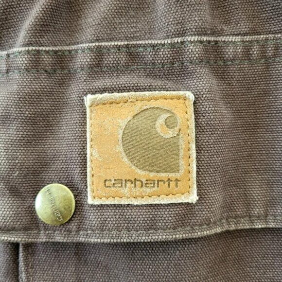 Vintage 90s Carhartt Mocha Brown Blanket-Lined Washed Duck Parka | Men’s M - Picture 10 of 16